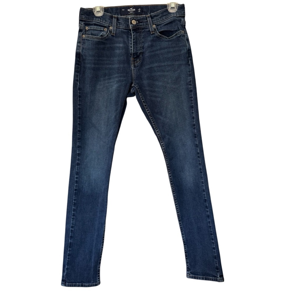 Hollister Men’s Epic Flex Skinny Jeans 29 x 32, EUC, Dark Wash, Stretch, Denim 1